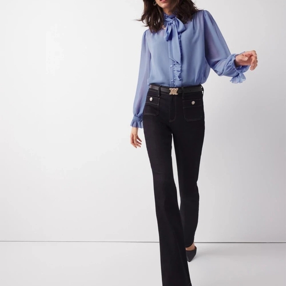 Periwinkle Ruffle Blouse - Picture 3 of 8